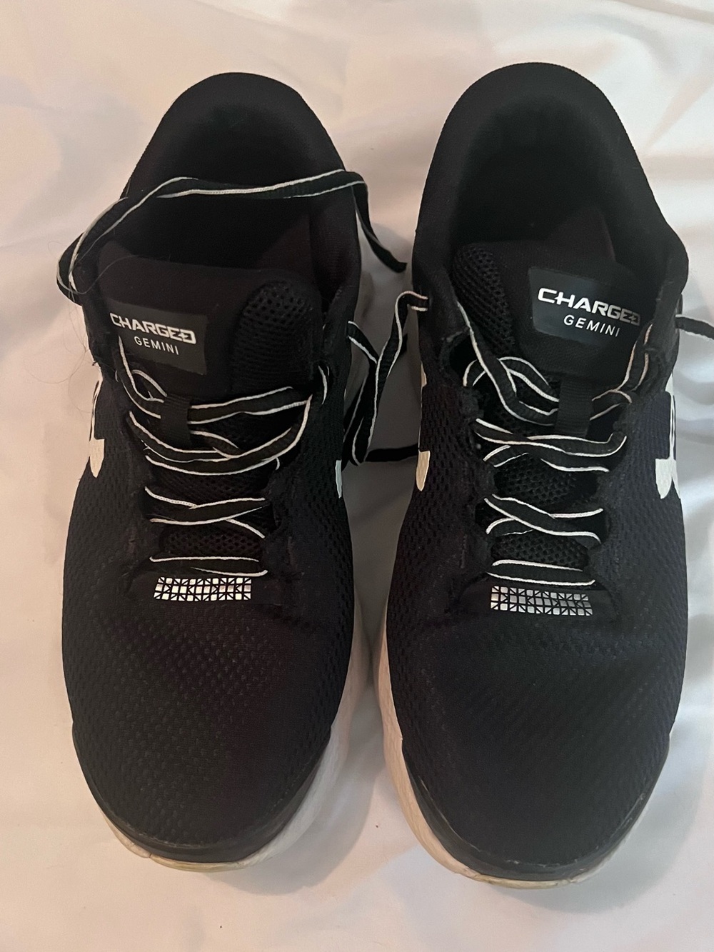 Under Armour Charged Gemini Men's Athletic Shoes - Black & White